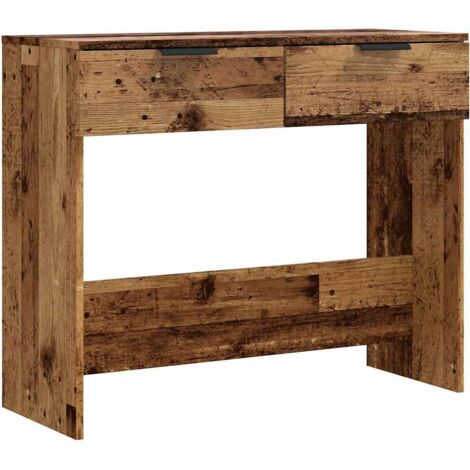 Table console，Table d'appoint，Bout de canapé vieux bois 90x36x75 cm bois d'ingénierie CFW85138