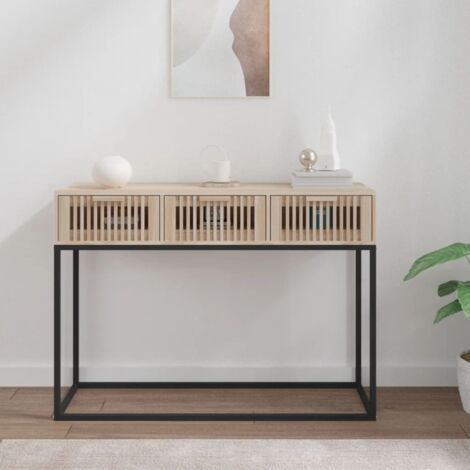 Table console,Table d'entrée 105x30x75 cm bois d'ingénierie et fer ASD53310