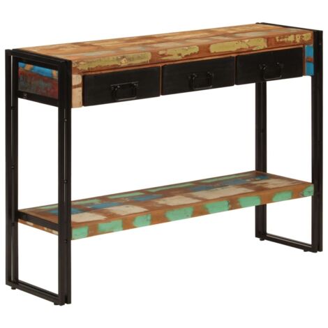 Table console,Table d'entrée 110x30x76 cm Bois massif de récupération ASD51754