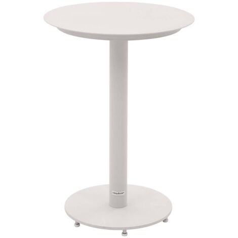 Table d appoint de jardin ronde Olimio avoine 48 x 68cm en aluminium - Hespéride