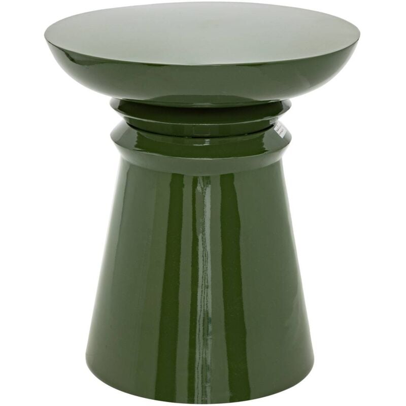 Table d appoint totem Jaya métal vert D38cm Atmosphera créateur d'intérieur