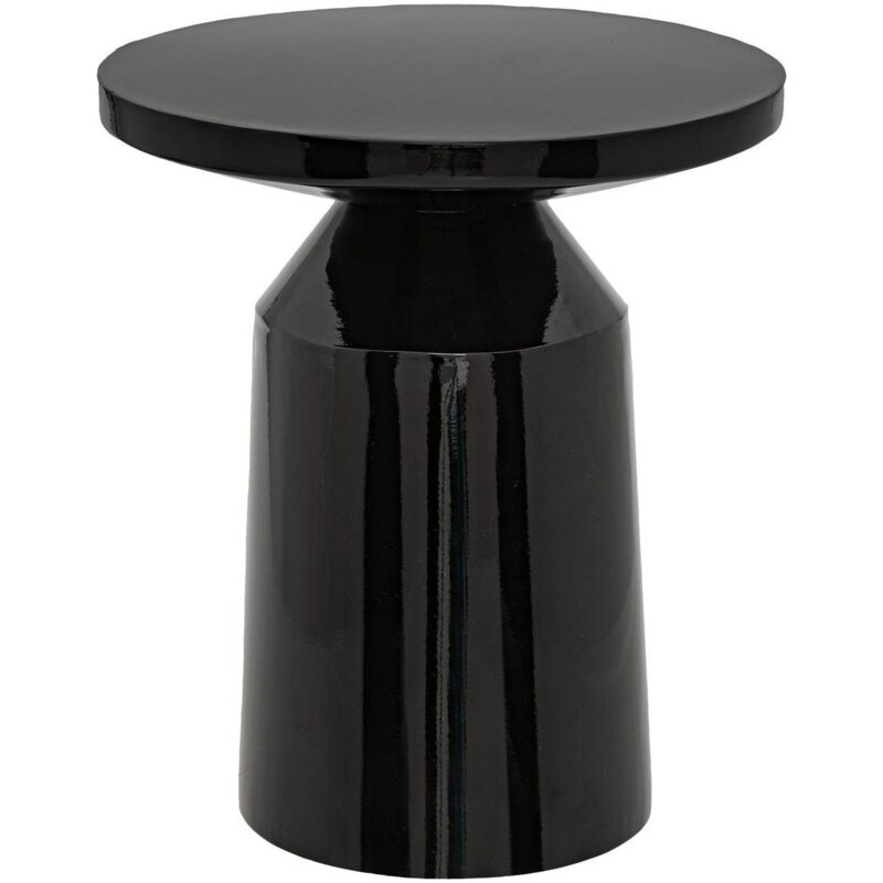 Atmosphera - Table d appoint totem Sita métal noir D38cm créateur d'intérieur