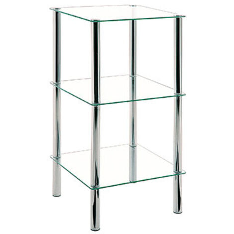 Table d&039appoint carrée Bas - 39x39x75 cm - Acier