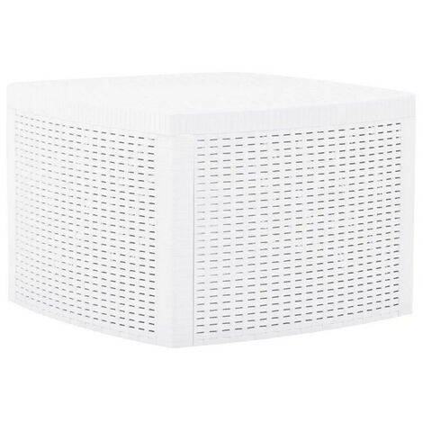 Table d'appoiint de jardin plastique blanc Tici