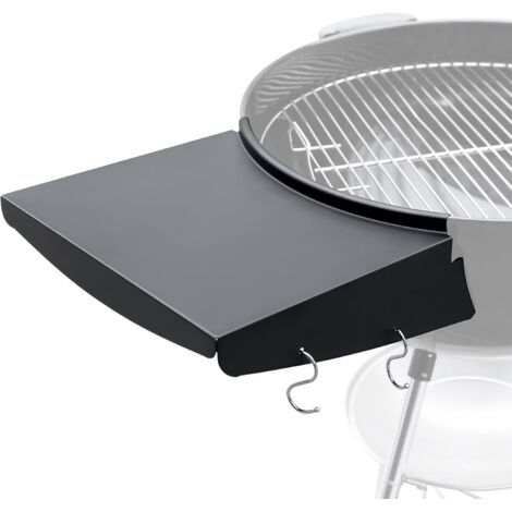 Table D'appoint - 1 Unité - Acier - Pliable Avec Crochets - Barbecue Charbon 57 Cm - Noir