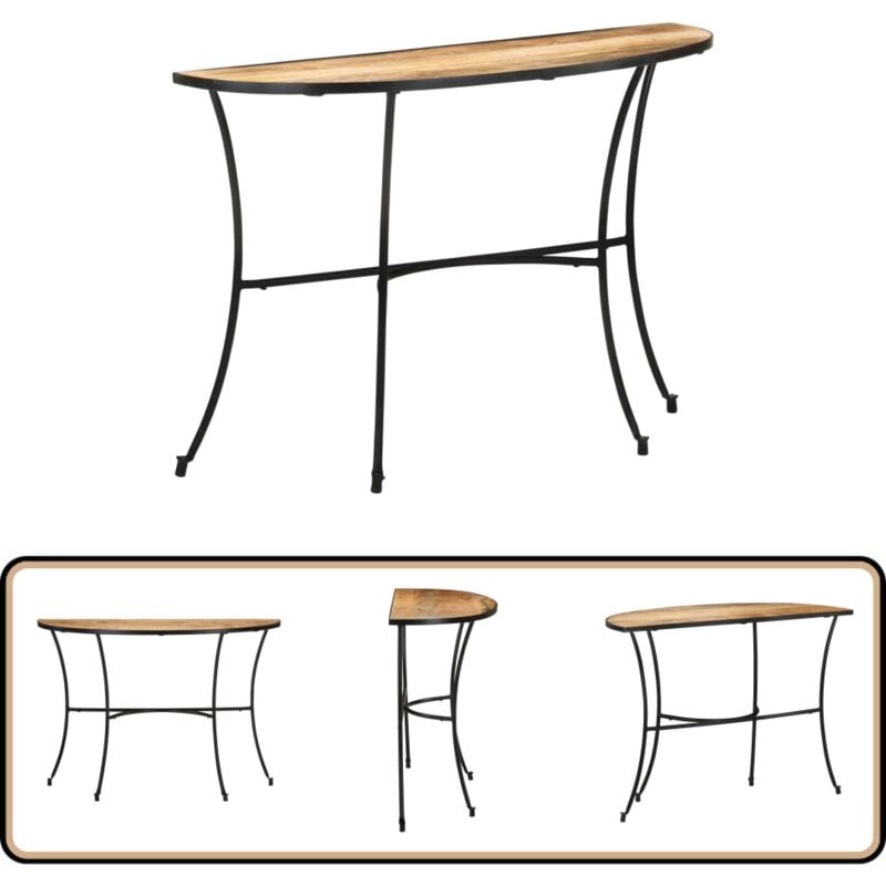 Table d'appoint 110x40x77 cm Bois de manguier massif - Table Basse - Meuble D'appoint - Table Ronde - Table Console - Bois Massif