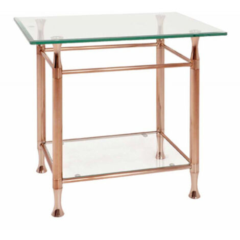 Table d'Appoint 2 Niveaux "Hyva" 58cm Cuivre