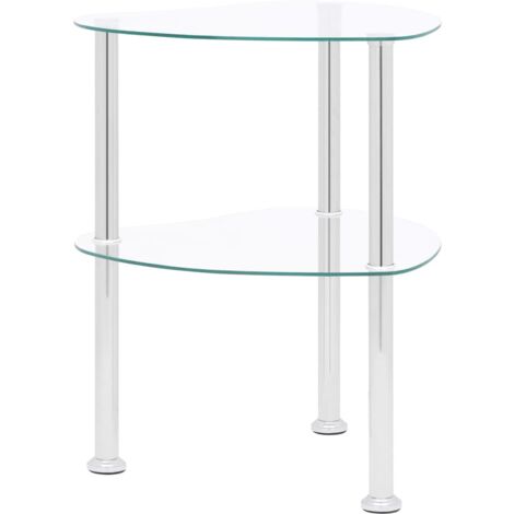 Table d'Appoint à Niveaux Transparent Salon Multi Couleurs Multi-modèle vidaXL