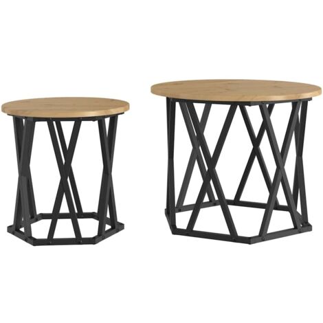 Table d'appoint 2 pcs Chêne artisanal CFW720208