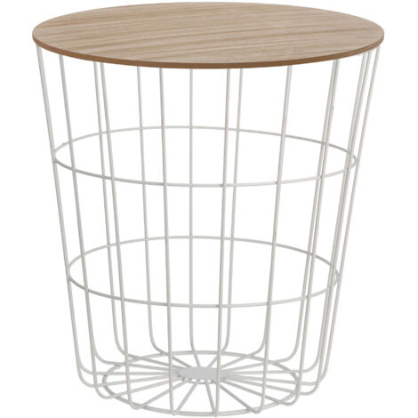 Table d'appoint 39x41cm - HZ1200170 - couleur : blanc