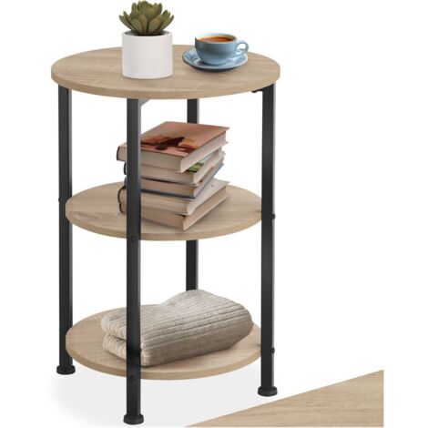 Table d'appoint 40 x 61 cm en panneau de fibres bois clair