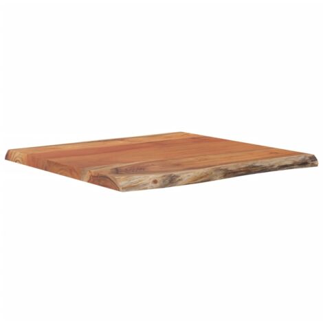 Table d'appoint 40x40x2,5 bois massif acacia bordure assortie