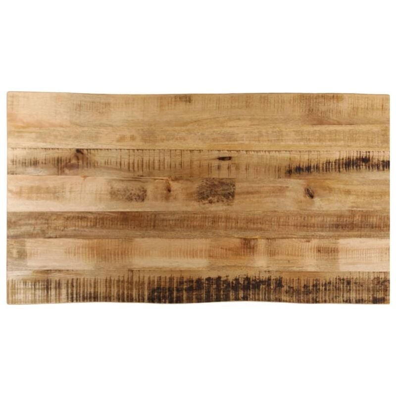 Dessus de table bord vivant 100x60x2,5 cm bois de manguier brut - Vidaxl
