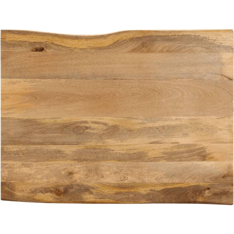 Dessus de table 100x80x2,5 cm bord vivant bois massif manguier Vidaxl