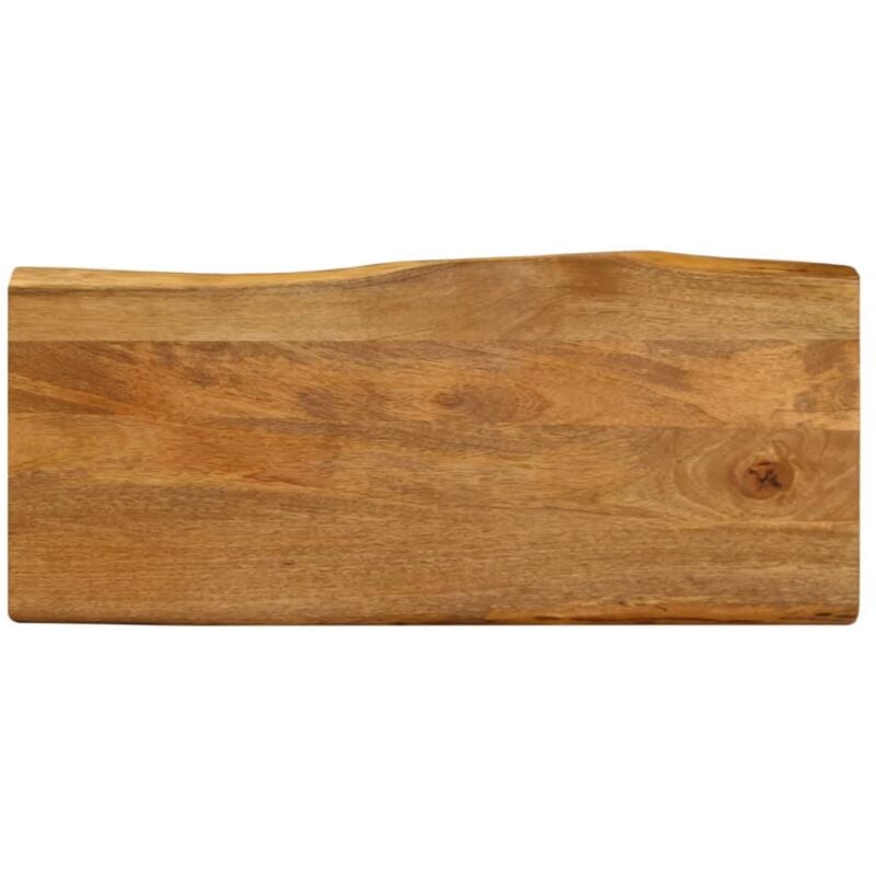 Dessus de table 100x40x2,5 cm bord vivant bois massif manguier Vidaxl