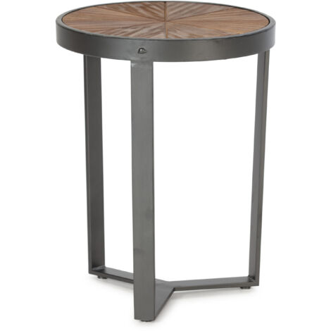 Table d'appoint 40x40x56 Bois/Métal Noir