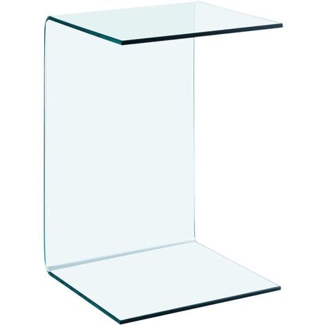 Table d'appoint 40x40x60 cm Verre trempé vidaXL - Transparent