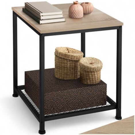 Table d'appoint 45,5 x 55,5 cm en panneau de fibres bois clair