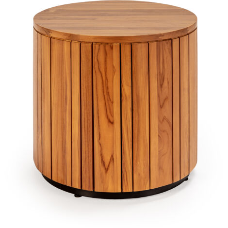 Table d'appoint 50x50x50 Bois Teck Sable Mat