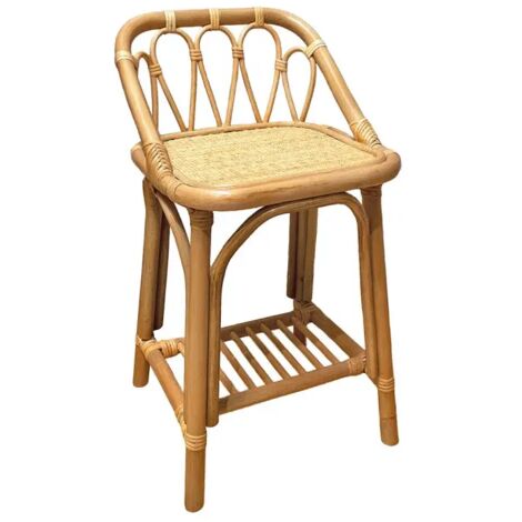 Table d’appoint 55 cm en rotin naturel tressé – HAZEL