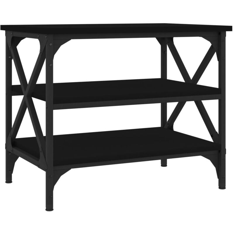 Vidaxl - Table d'appoint Noir 55x38x45 cm Bois d'ingénierie