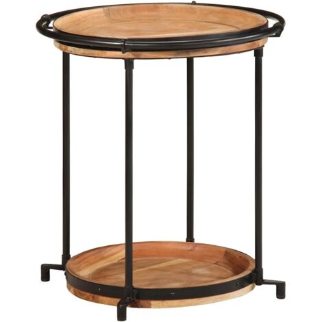 Table d'appoint Ø55x60 cm bois massif d'acacia vidaXL