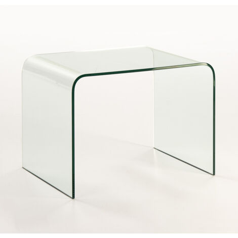 Table d'Appoint 60X45X45 Verre (Épaisseur 10 Mm)