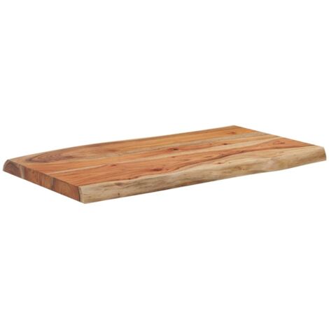 Table d'appoint 70x40x2,5 bois massif acacia bordure assortie