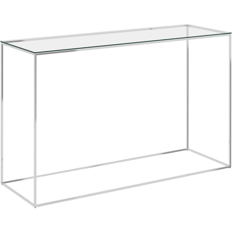 Vidaxl - Table d'appoint Argenté 120x40x78 cm Acier inoxydable et verre