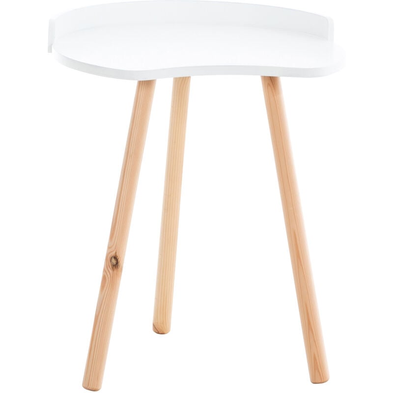 CLP - Table d'appoint au style scandinave Jannis en Bois Blanc