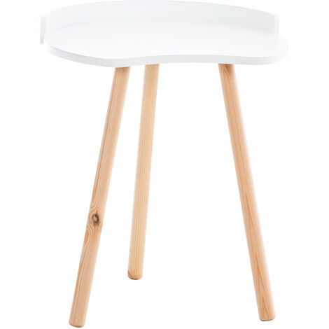 Table d'appoint au style scandinave Jannis en Bois Blanc