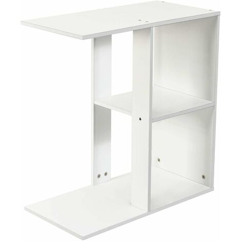 Table d'appoint avec 3 niveaux bibliothèque bout de canapé de style moderne