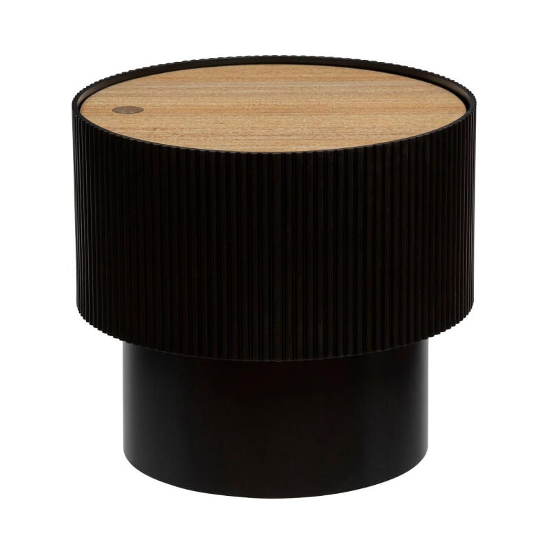 Table d'Appoint Avec Coffre "Enola" 38cm Noir