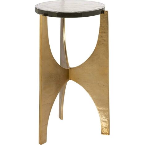 Table d'appoint Avery en aluminium chic - Noir et or élégant