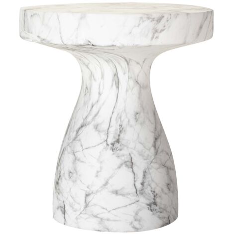 Table d'appoint blanche Sedit 51 x 51 x 55 cm