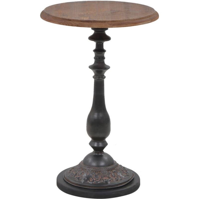 vidaXL Bijzettafel 40x64 cm massief vurenhout bruin246125