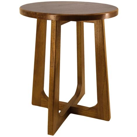 Table d'appoint bois massif de mindi Kretos 45cm
