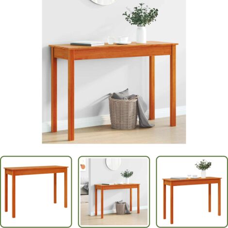 Table d'appoint bois pin -  Table console marron miel 110x40x75 cm bois massif de pin