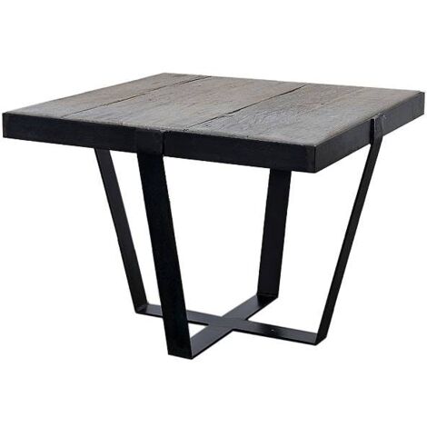 Table d'appoint Bout de Canapé chêne massif métal SOOMAA réf 30020861