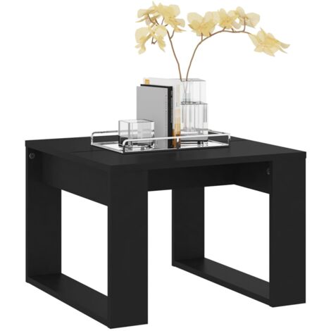 Table d'appoint Bout de canapé - Noir 50x50x35 cm Aggloméré