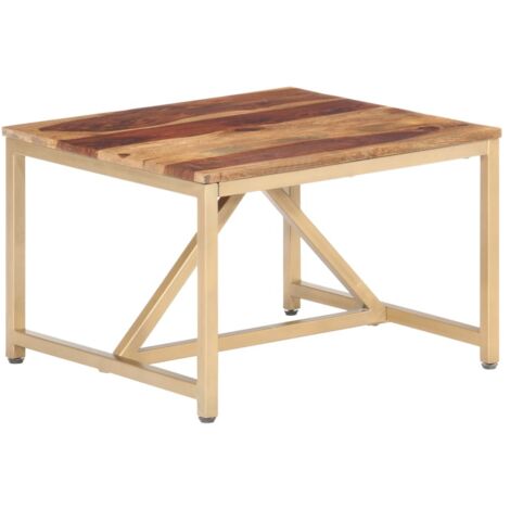 Table d'appoint Bout de canapé Table basse 60x60x40 cm Bois solide 65724