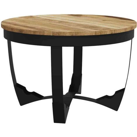 Table d'appoint Bout de canapé Table basse Bois de manguier brut 60 x 40 cm 75282