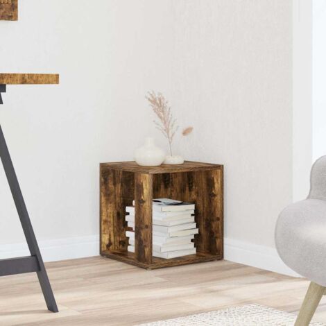 Table d'appoint Bout de canapé  Table basse Chêne fumé 33x33x34,5 cm Bois d'ingénierie 27529