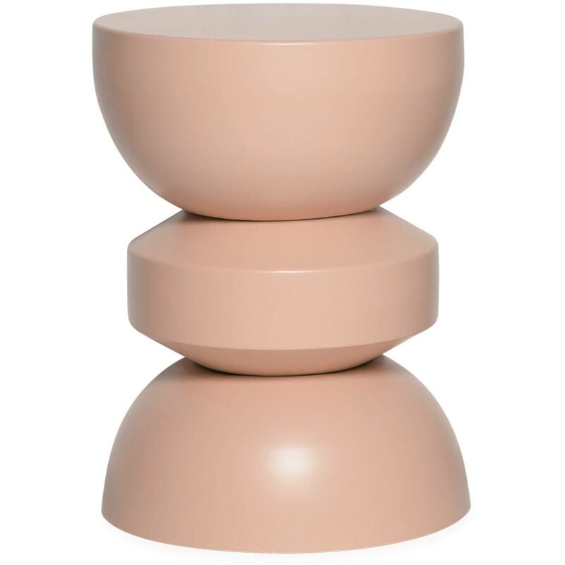 Table d'appoint. bout de canapé. table de chevet en métal. rose. Assa. Ø32 x h 44.5cm