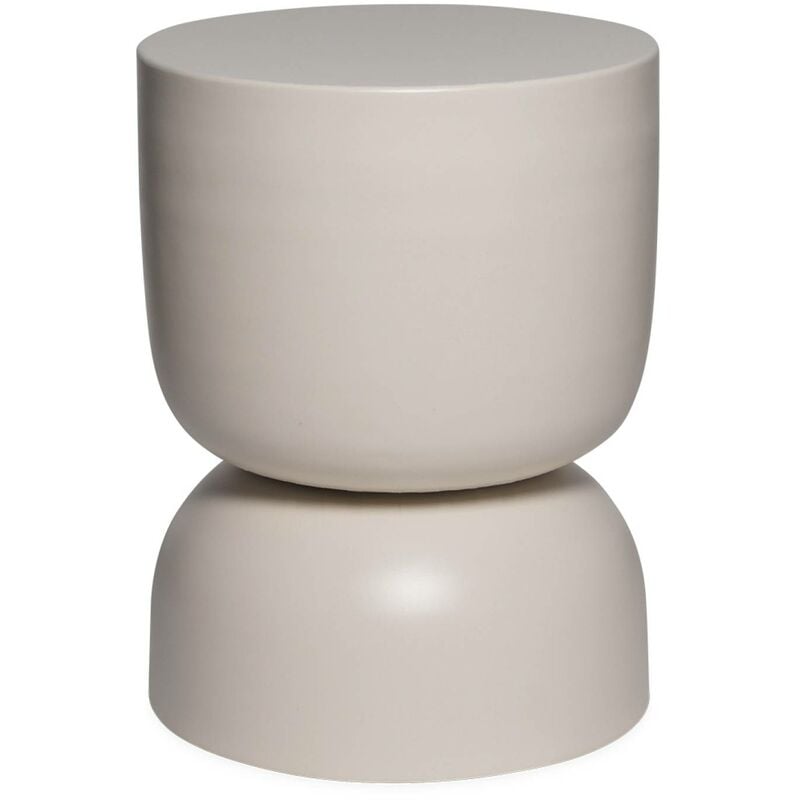 Table d'appoint. bout de canapé. table de chevet en métal. crème. Madi. Ø32 x h 42cm