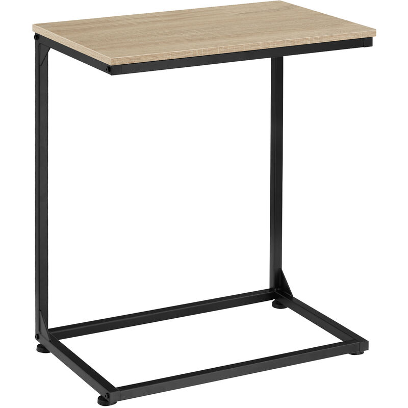 tectake - table d'appoint cardiff 55,5x35x67cm - table d'appoint de style industriel, table basse, table de canapé - bois clair industriel, chêne