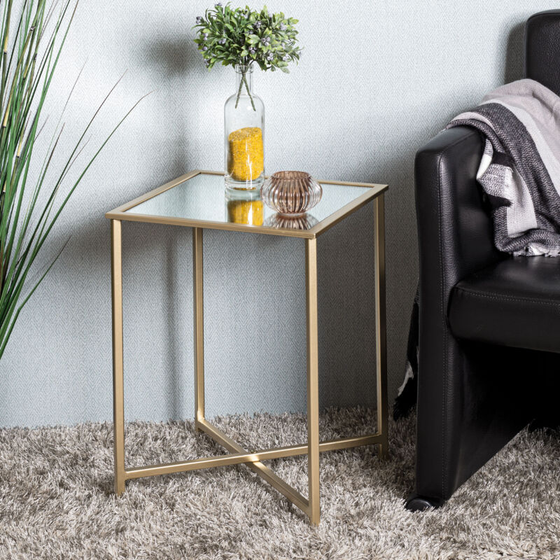 Table d'Appoint Design en Métal "Mezo" 53cm Or