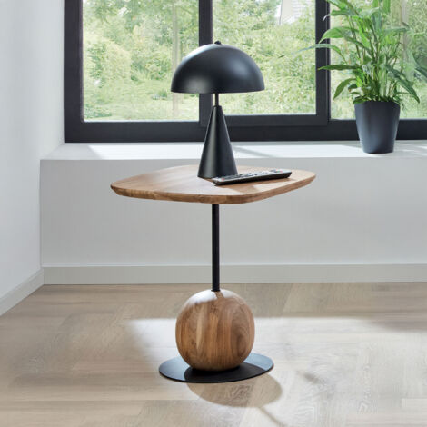 Table d'appoint carrée 45x45x50 cm en bois et métal - KAORI