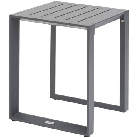Table d'appoint carrée Allure graphite 44 x 44 x 55cm en aluminium  - Hespéride