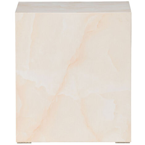 Table d'appoint carrée effet marbre 40x40cm - Beige - York
